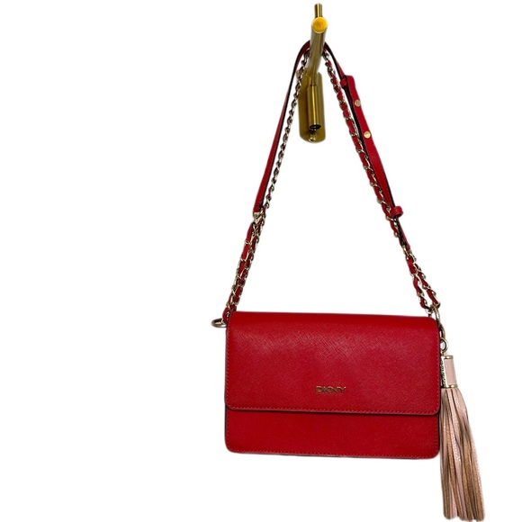 DKNY Red Crossbody Leather Bag - Picture 1 of 4